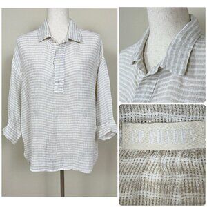 CP Shades 100% Linen Gigi Top Oversized Relaxed Fit Womens Size XS Coastal Boxy
